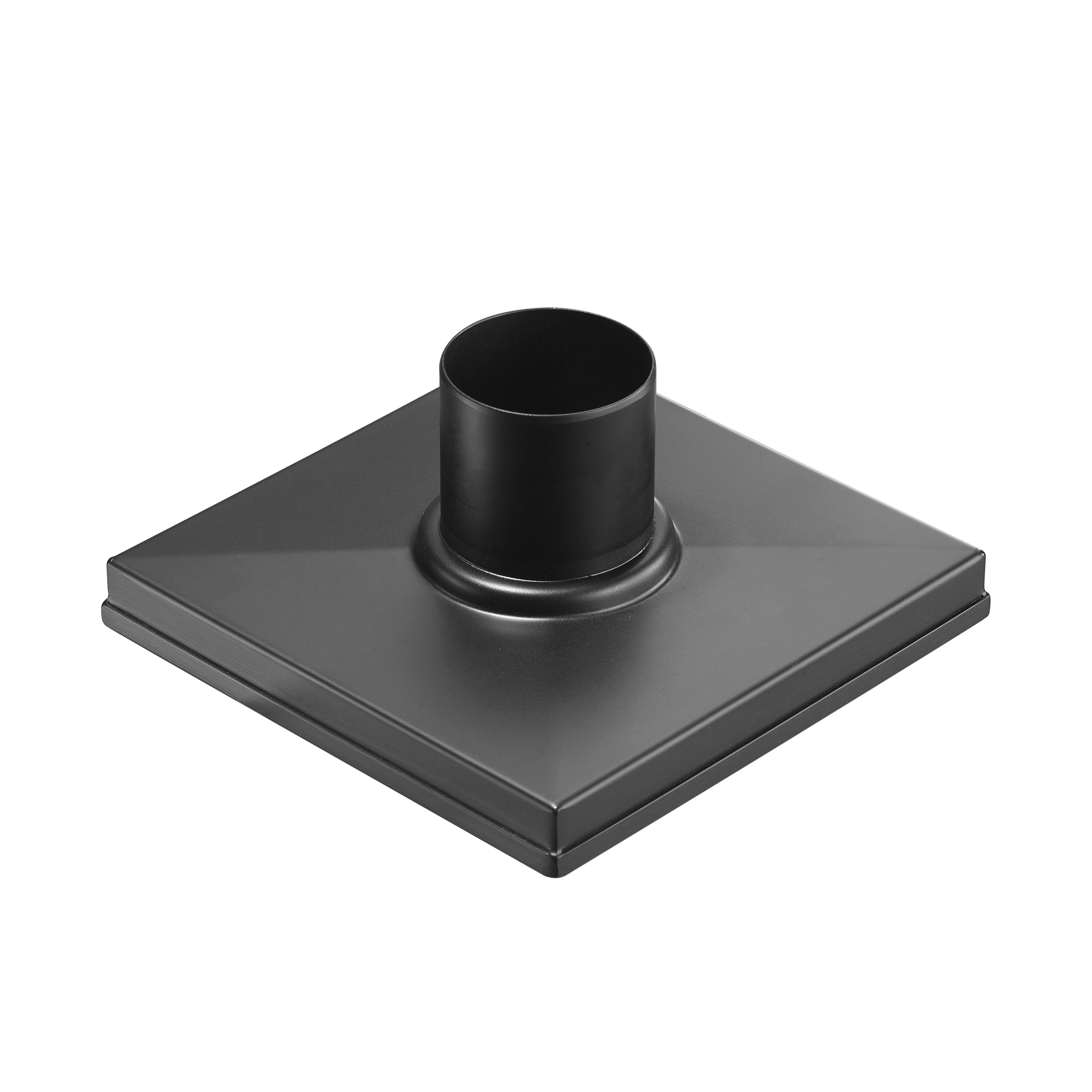 Square Shower Drain 6" with Removable Grate, Matte Black Polished 304 Stainless Steel Shower Drain, Shower Drain, Floor Shower Drain with Hair Strainer, Adjustable Levelingft