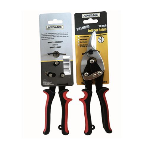 10 in Renegade Tools Left Cut Aviation Snips - Red