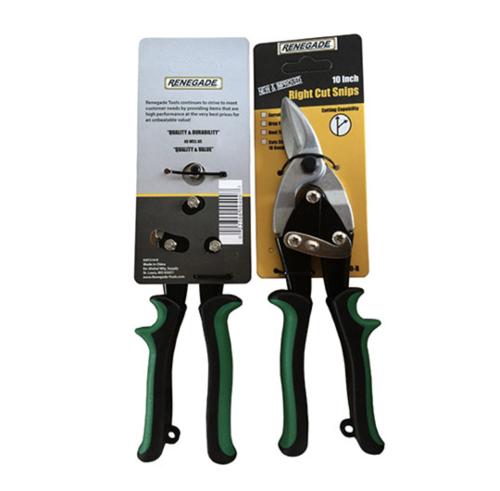 10 in Renegade Tools Right Cut Aviation Snips - Green