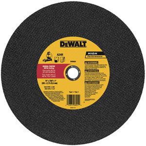 14 in DeWALT Type 1 Metal Cutting A24R Chop Saw Wheel