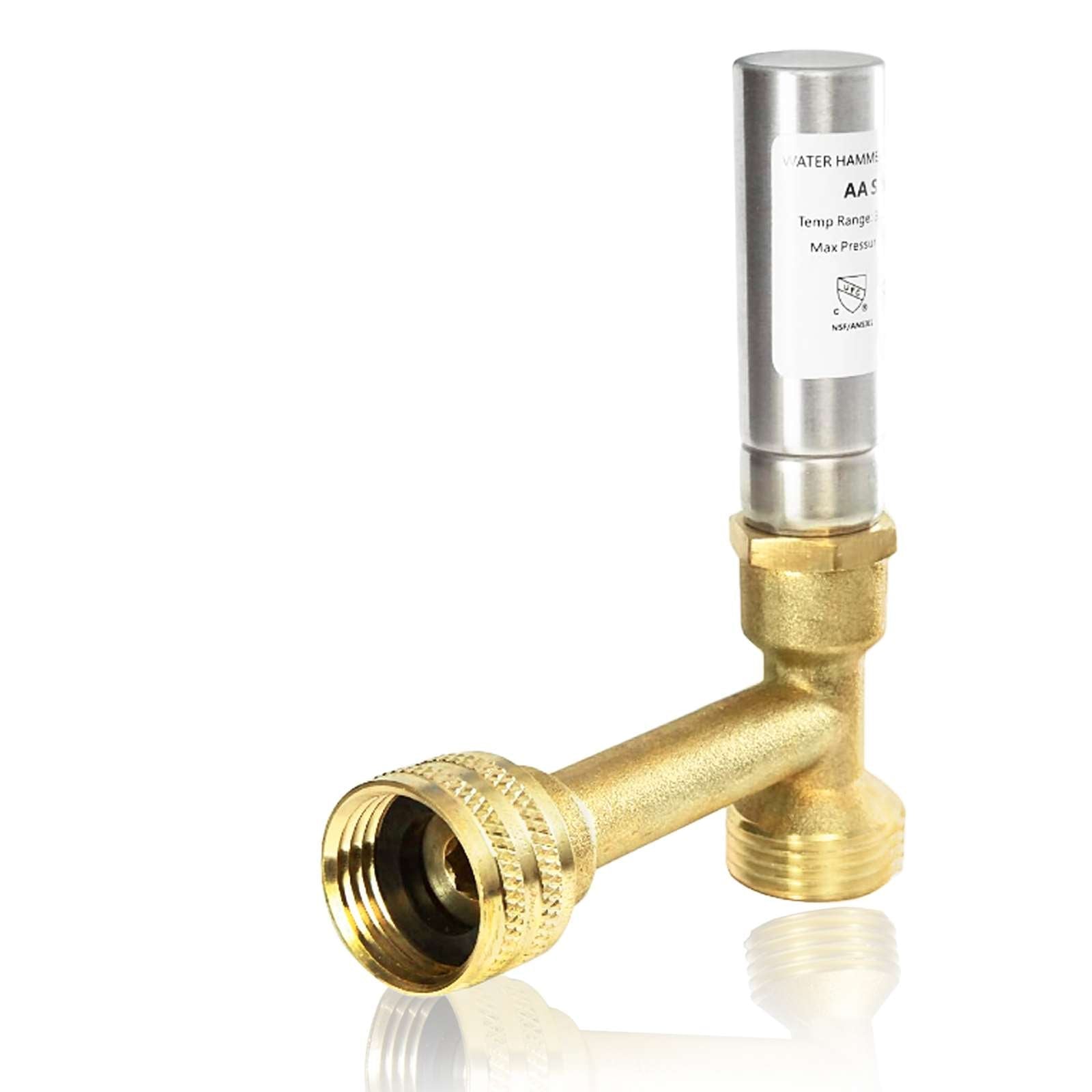 3/4" Swivel FHT x 3/4" MHT, Copper Tee Water Hammer Arrestors (MH-Y-240)