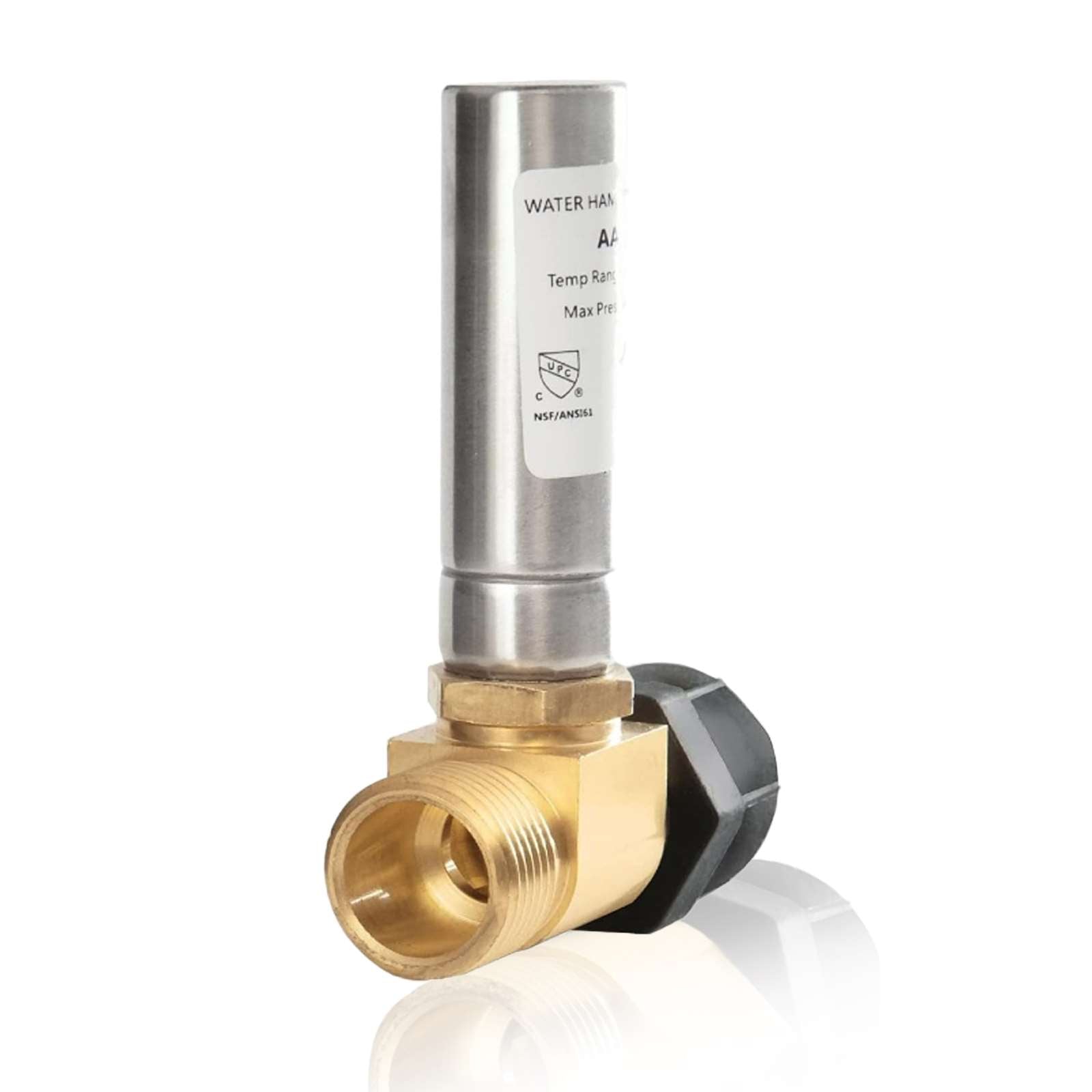 7/8" Female Swivel Ballcock Nut x 3/4" Male Thread, Water Hammer Arrestor Tee for Toilet