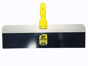 24" Aluminum Back BS Drywall Knife with 6" Plastic Threaded Handle