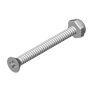 2 in Dura-Stilts Flat Head Machine Screw w/ Nut