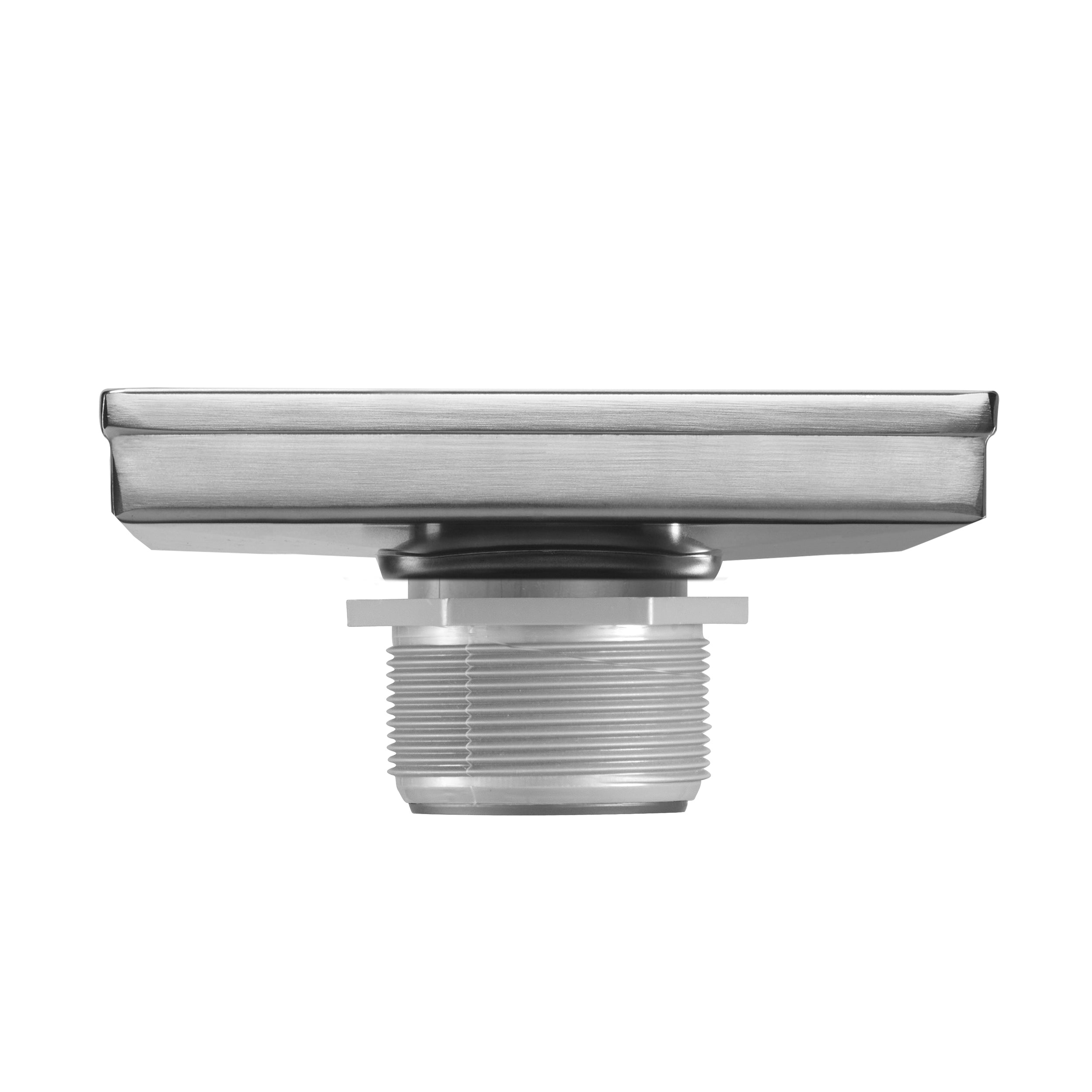 Square Shower Drain 4" with Removable Grate,Brushed Polished 304 Stainless Steel Shower Drain,Floor Shower Drain with Hair Strainer, Adjustable Levelingft