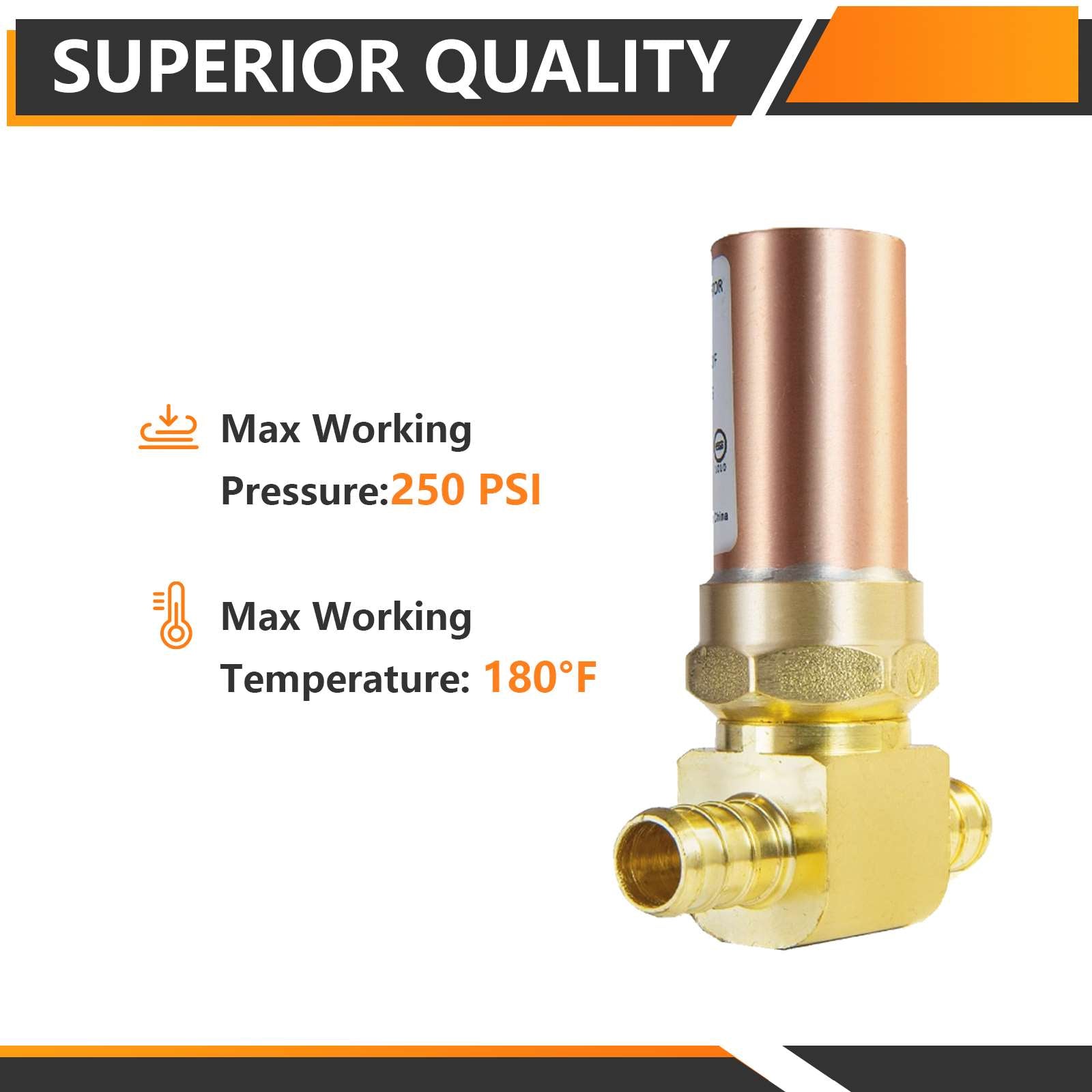 PEX Crimp Connection Tee Water Copper Hammer Arrestor