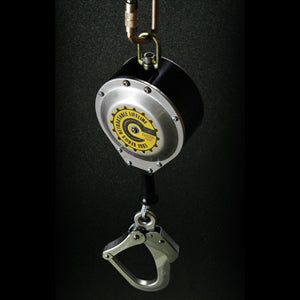 30' -3/16" Galvanized Cable w/ Carabiner, Swivel Top, Snap Hook & Tag Line