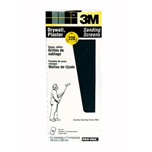 3M Drywall Sanding Screens Pro-Pak 99436, 220 grit