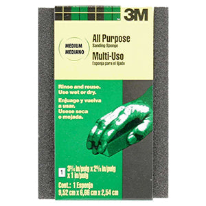 3M Small Area Sanding Sponge - Fine/Medium Grit