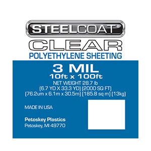 3 MIL Clear Plastic Sheeting - 10' X 100'