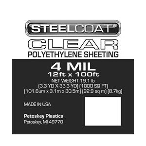 4 MIL Black Poly Sheeting - 12' X 100'
