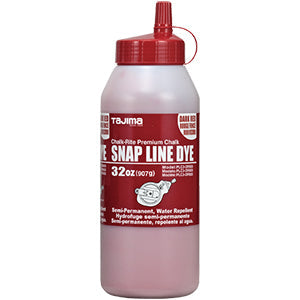 Dark Red semi-permanent snap-line chalk, 32 oz
