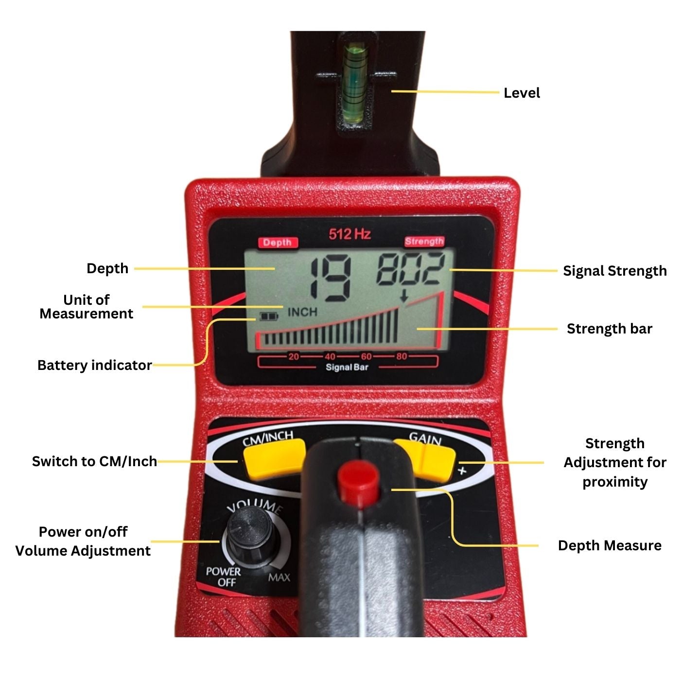 Forbest Advanced 512Hz Wireless Locator With Depth Indicator