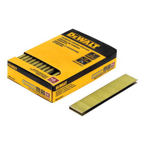 Dewalt 1" W X 1/4" H Narrow Crown Staples