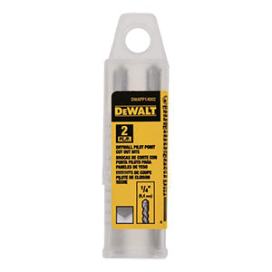 Dewalt DWAPP14002 1/4" Drywall Pilot Point Cut Out Bit - 2 Pack