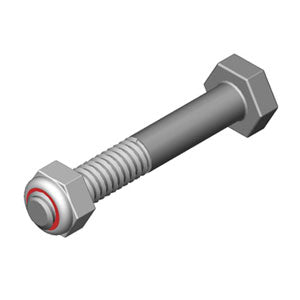 Dura Stilt Replacement 1/4-20x1 1/2 Cap Screw With Hex Nut