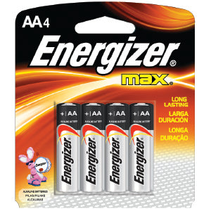 Energizer MAX Alkaline AA Battery - 4 Pack