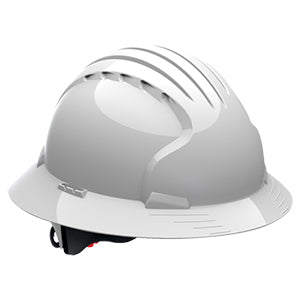 Evolution Deluxe 6161 Full Brim Hard Hat - White