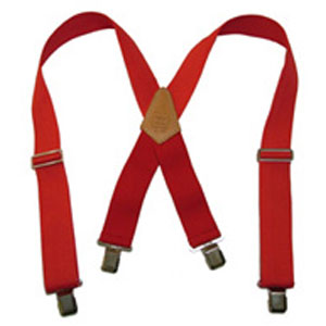 Extra Wide Heavy Duty Suspenders - Red