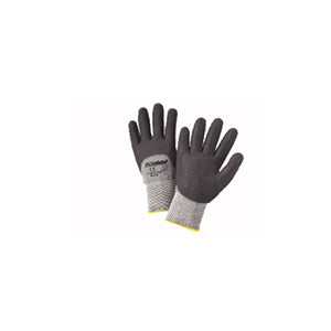 Foam Nitrile Black Glove 3/4 Dip Dotted Palm 2XL