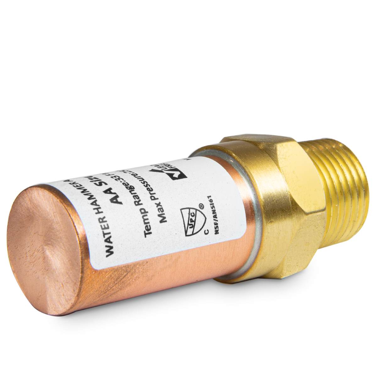 10 Pcs 1/2" MIP Connection, Straight Water Hammer Arrestor, Copper