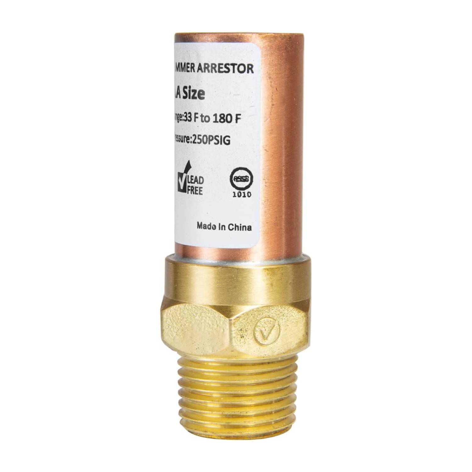 10 Pcs 1/2" MIP Connection, Straight Water Hammer Arrestor, Copper