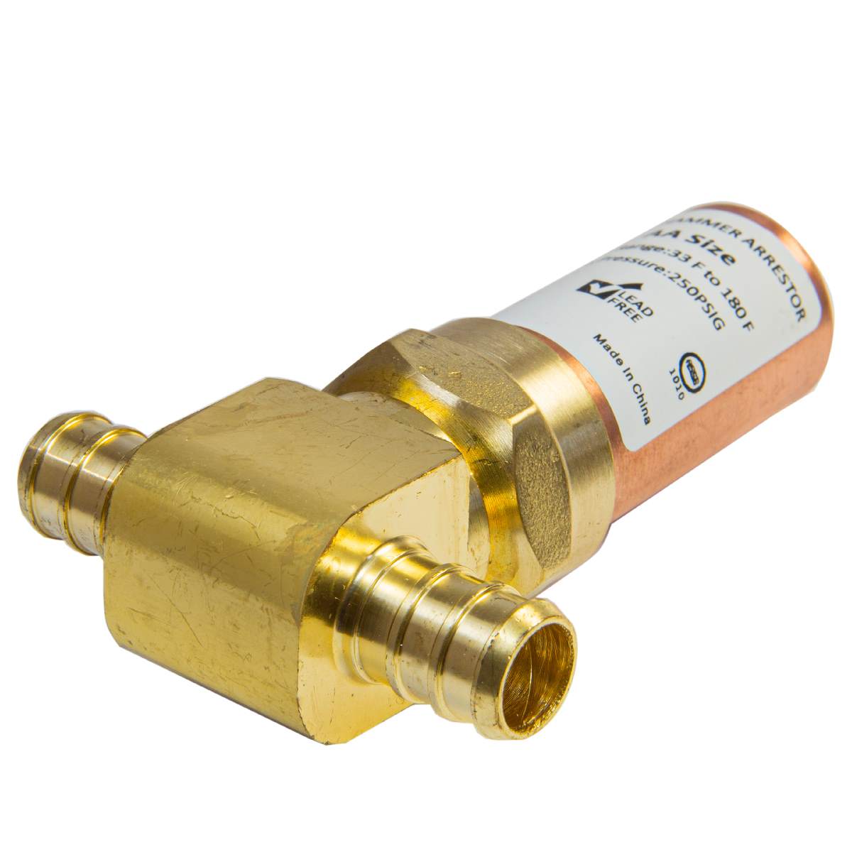PEX Crimp Connection Tee Water Copper Hammer Arrestor