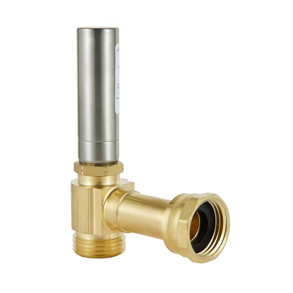 3/4" Swivel FHT x 3/4" MHT Water Hammer Arrestor Tee for Washing Machine, Stainless Steel