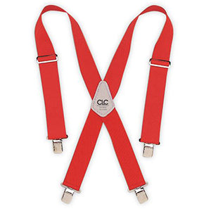 Heavy-Duty Work Suspenders, Red