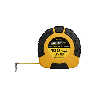 Johnson Level 100' Job Site Inch/Metric Geared Closed Case Steel Tape