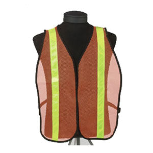 Orange Safety Vest with Reflective Stripes