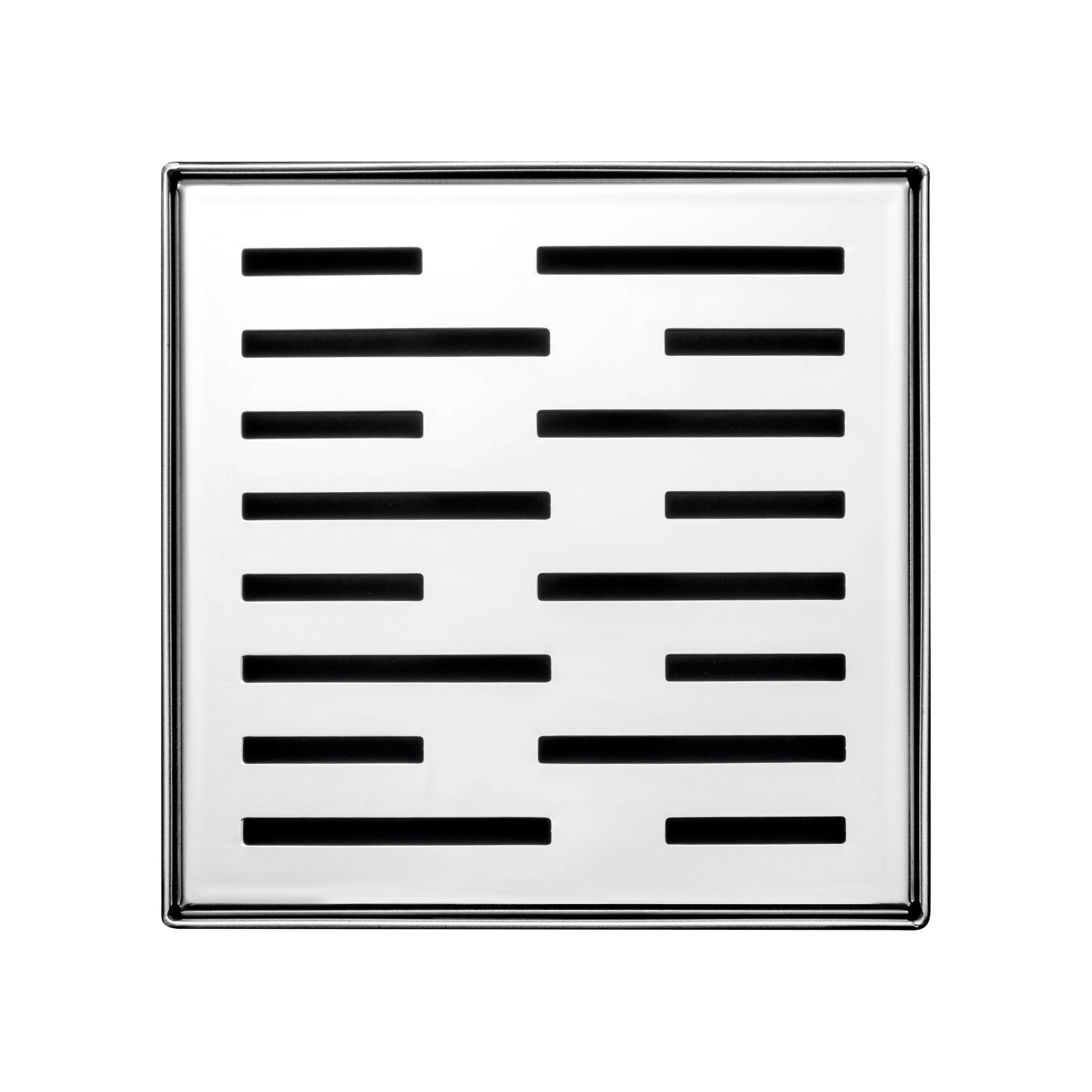 6" Square Shower Drain with Removable Grate Brushed Polished 304 Stainless Steel Shower Drain Floor Shower Drain with Hair Strainer Adjustable Levellingft