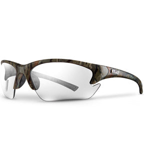 QUEST CAMO/CLEAR BULKPACK SAFETY GLASSES