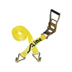 Ratchet Strap W/Double J Hooks - 2" X 27'
