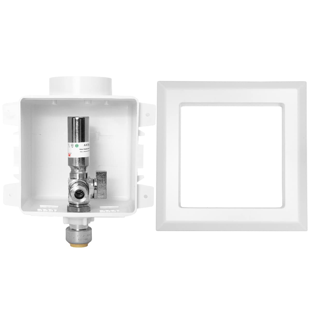 1/2" Push Fit Inlet, Dishwasher Outlet Box, with Stainless Steel Water Hammer Arrestor