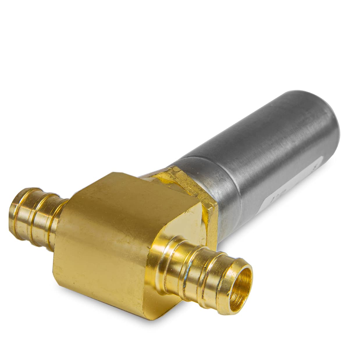 PEX Crimp Connection, Water Hammer Arrestor Tee, Stainless Steel