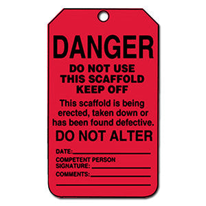 Scaffold Status Tag - Red
