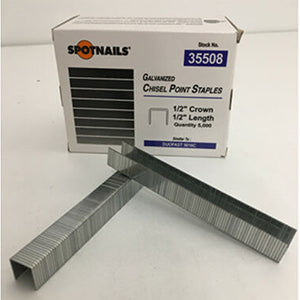 Spot Nails 1/2"x20 Gauge Crown Staples-5000 per box