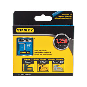 Stanley 1,250 PC 1/2 IN Heavy Duty Narrow Crown Staples