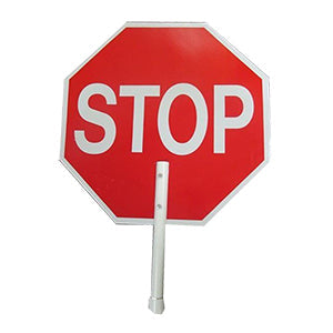 Stop/Slow Traffic Paddle Plastic, Reflective