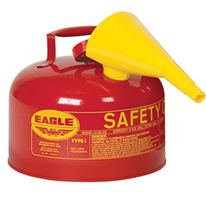 Type I Safety Can, 2.5 Gal. Red with F-15 Funnel