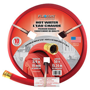Voltec 3/4" X 50' Rubber Red Hot Water Hose