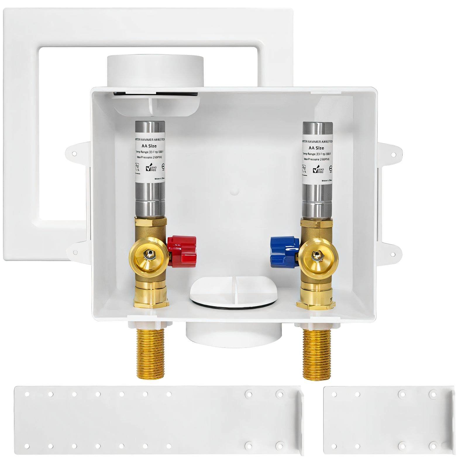 10 Pcs 1/2" Sweat Inlet, Washing Machine Outlet Box, with Stainless Steel Water Hammer Arrestor