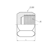 SS-0304-C-10 | 10 JIC Cap Nut, Stainless Steel