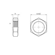 SS-0306-16 | 16 Bulkhead Locknut, Stainless Steel