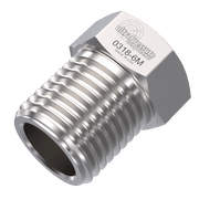 0318-6M | 3/8" MP Gland Nut, Stainless Steel - 20K psi