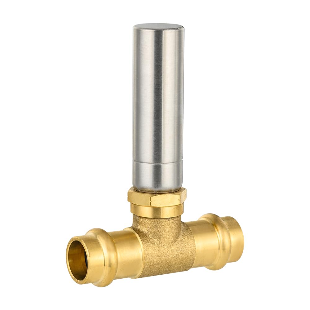 1/2" Copper Press Tee Connection, Water Hammer Arrestor, Stainless Steel (MH 361T)