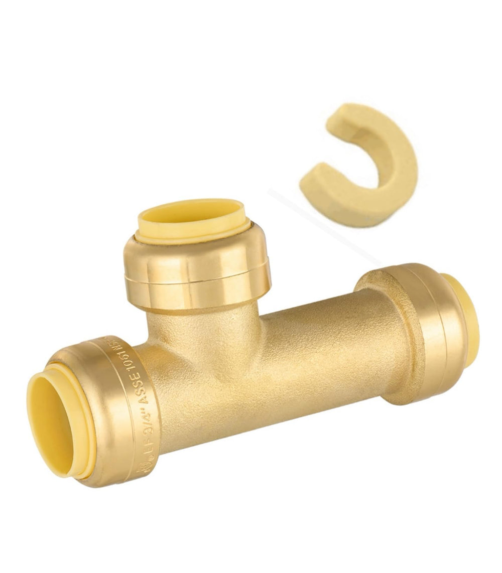 3/4" Push Fit Slip Tees