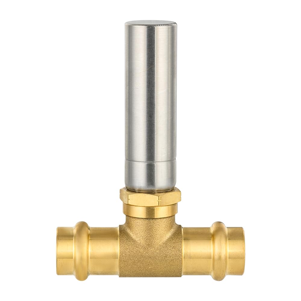 1/2" Copper Press Tee Connection, Water Hammer Arrestor, Stainless Steel (MH 361T)