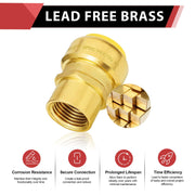 1" x 3/4" F Push Fit Female Adapter